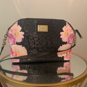 Calvin Klein floral crossbody purse